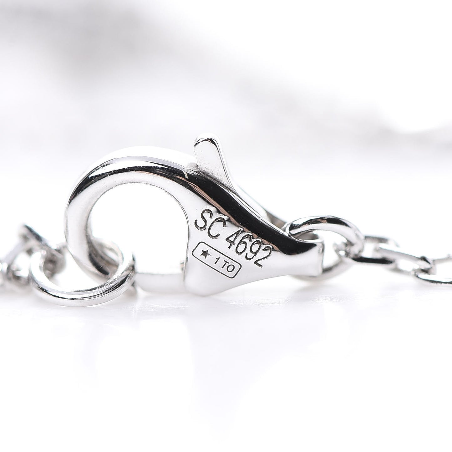 18K White Gold Diamond Interlocking LOVE Paved Necklace