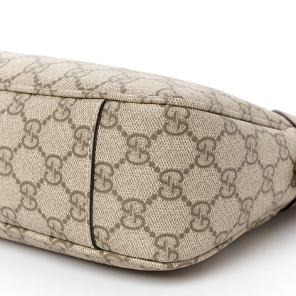 Gucci GG Supreme Monogram Emblem Medium Shoulder Bag Beige Dark Brown 11 of 11