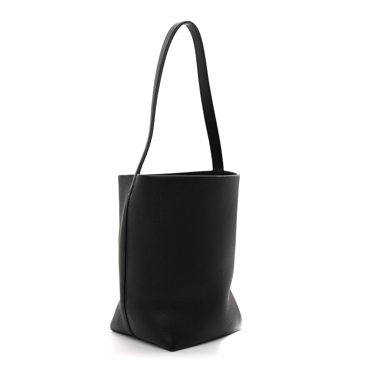 Grained Calfskin Medium N/S Park Tote Black