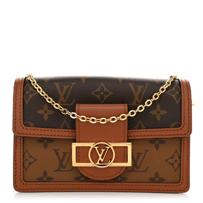 Louis Vuitton Reverse Monogram Dauphine Chain Wallet 1 of 9