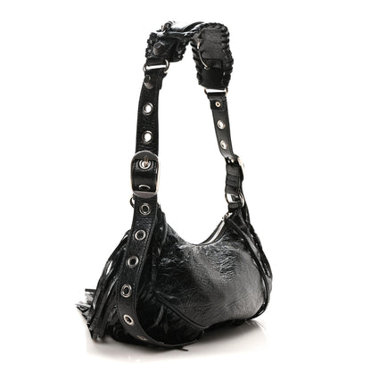 Balenciaga Agneau Arena Le Cagole Fringe Shoulder Bag XS Black 3 of 11