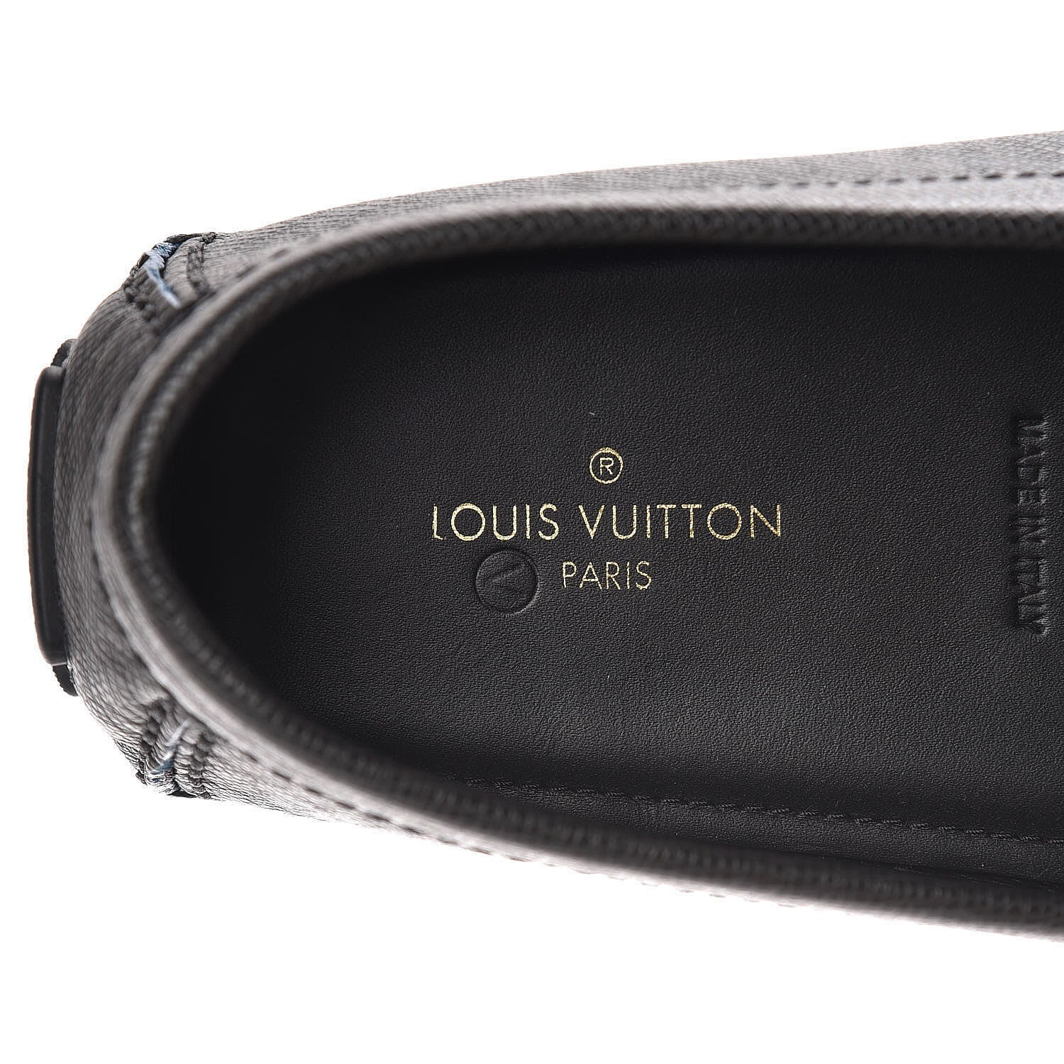 Louis Vuitton Taiga Mens Hockenheim Moccasin Loafers 10.5 Ardoise 7 of 10