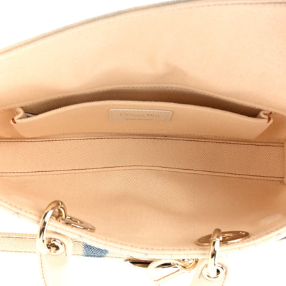 Christian Dior Denim Cannage Lady D-Joy White Blue 5 of 10