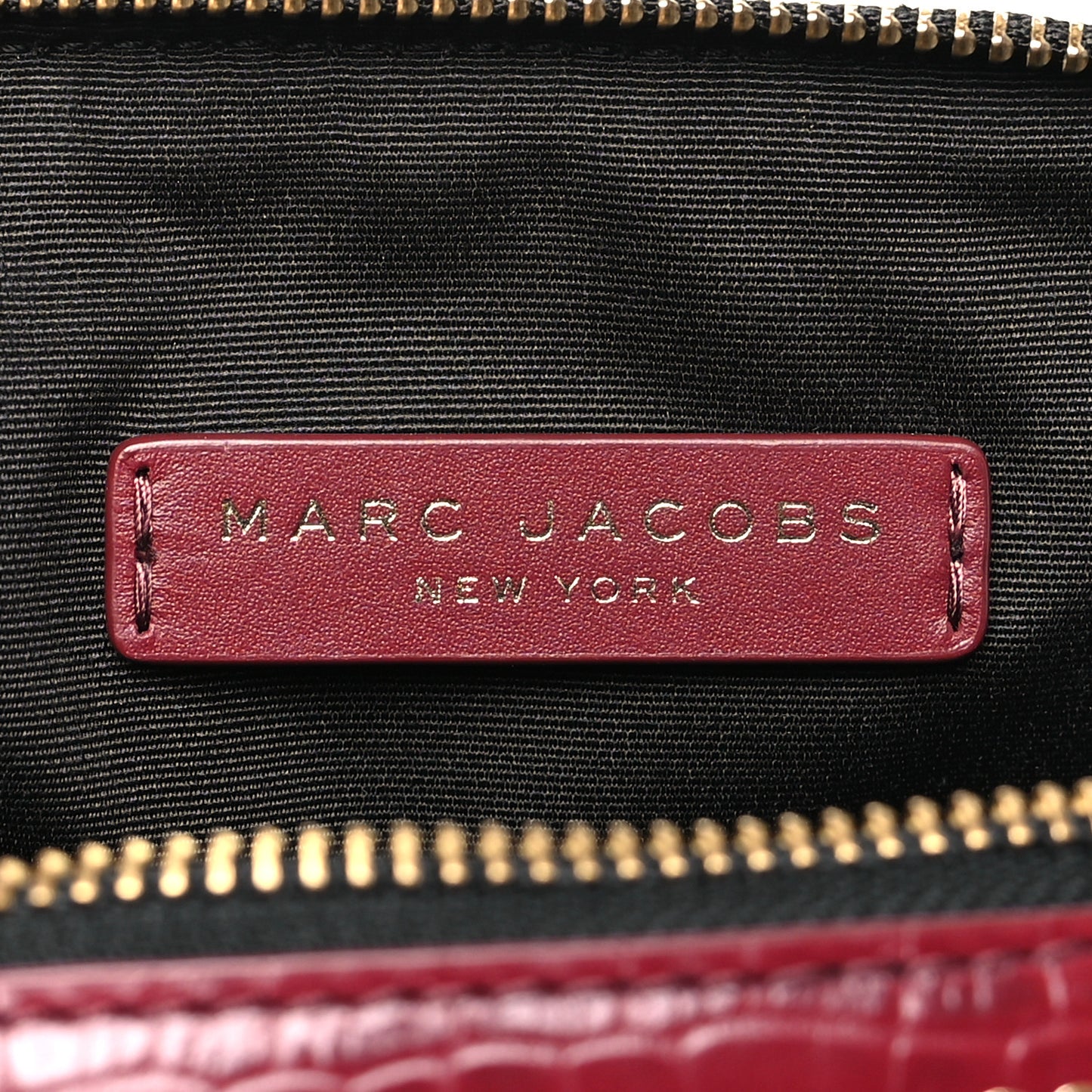 Calfskin Crocodile Embossed Shutter Camera Crossbody Bag Vachetta Red