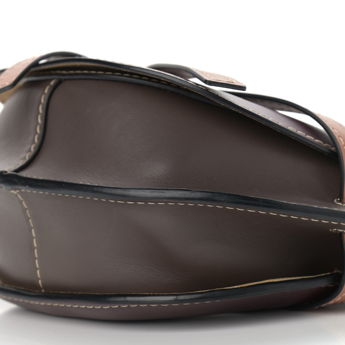 Calfskin Mini Gate Crossbody Bag Oxblood Tan Taupe