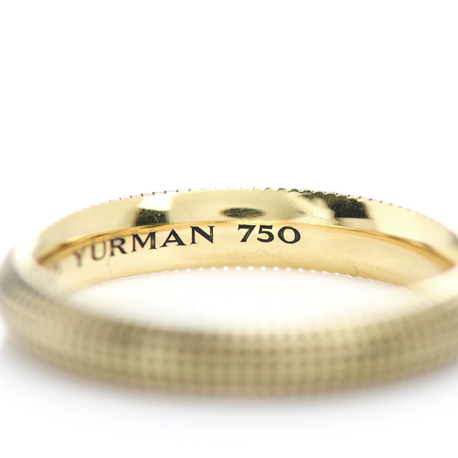 David Yurman 18K Yellow Gold 3.5mm Mens Sky Band Ring 57 8 4 of 4