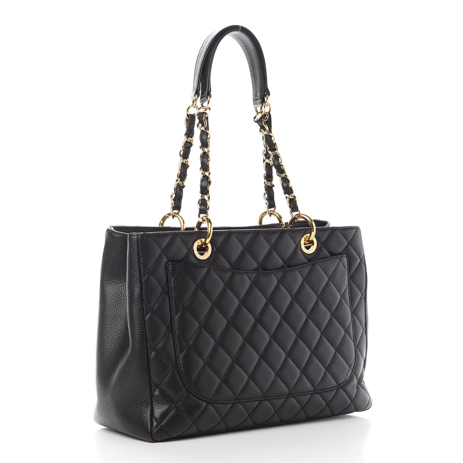 Chanel Caviar Quilted Grand Shopping Tote GST Black 3 of 10