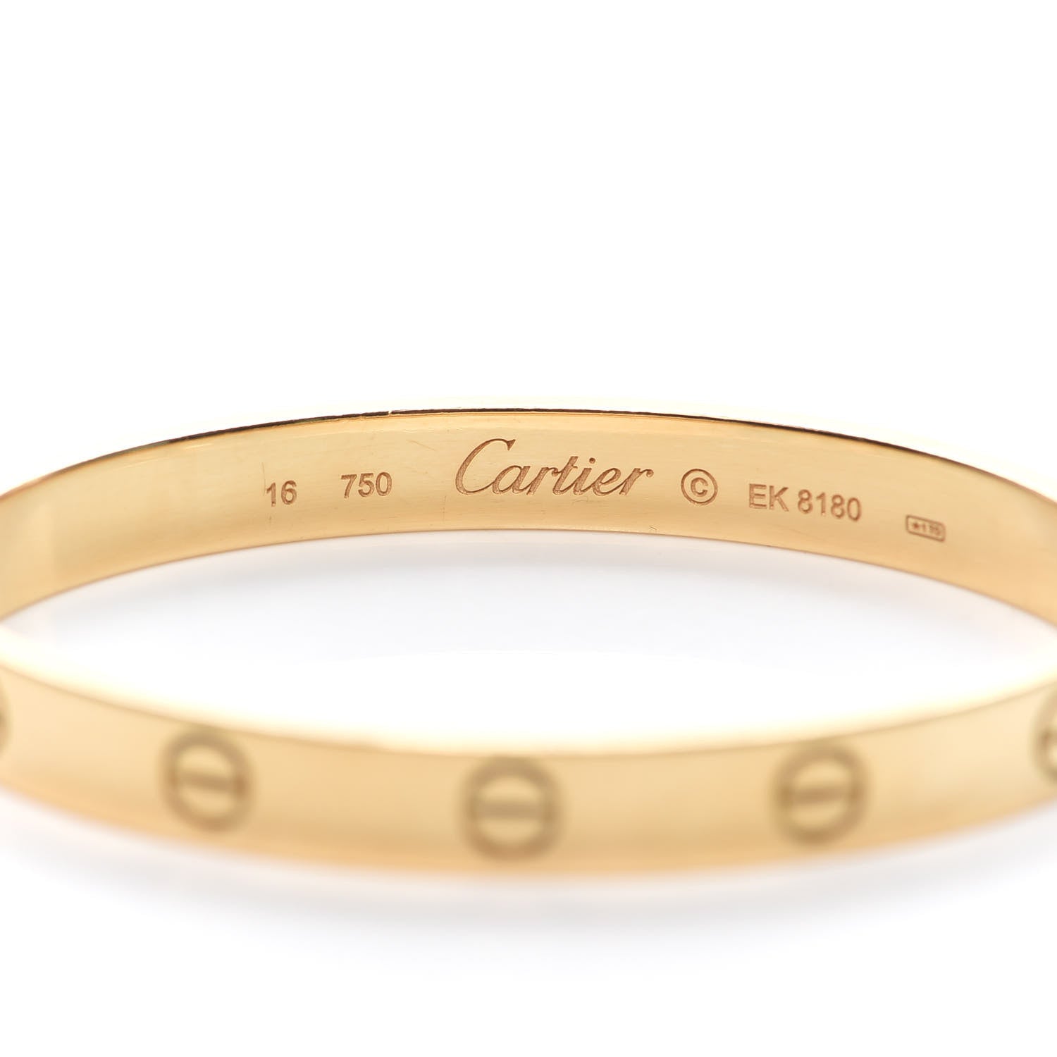 Cartier 18K Yellow Gold LOVE Bracelet 16 5 of 6