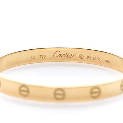 Cartier 18K Yellow Gold LOVE Bracelet 16 5 of 6