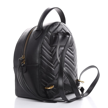 Gucci Calfskin Matelasse GG Marmont Backpack Black 3 of 17
