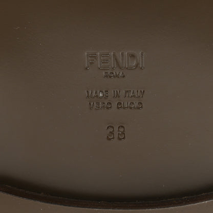Fendi Calfskin Crocodile Embossed Karligraphy Logo Riding Boots 38 Maya 7 of 7