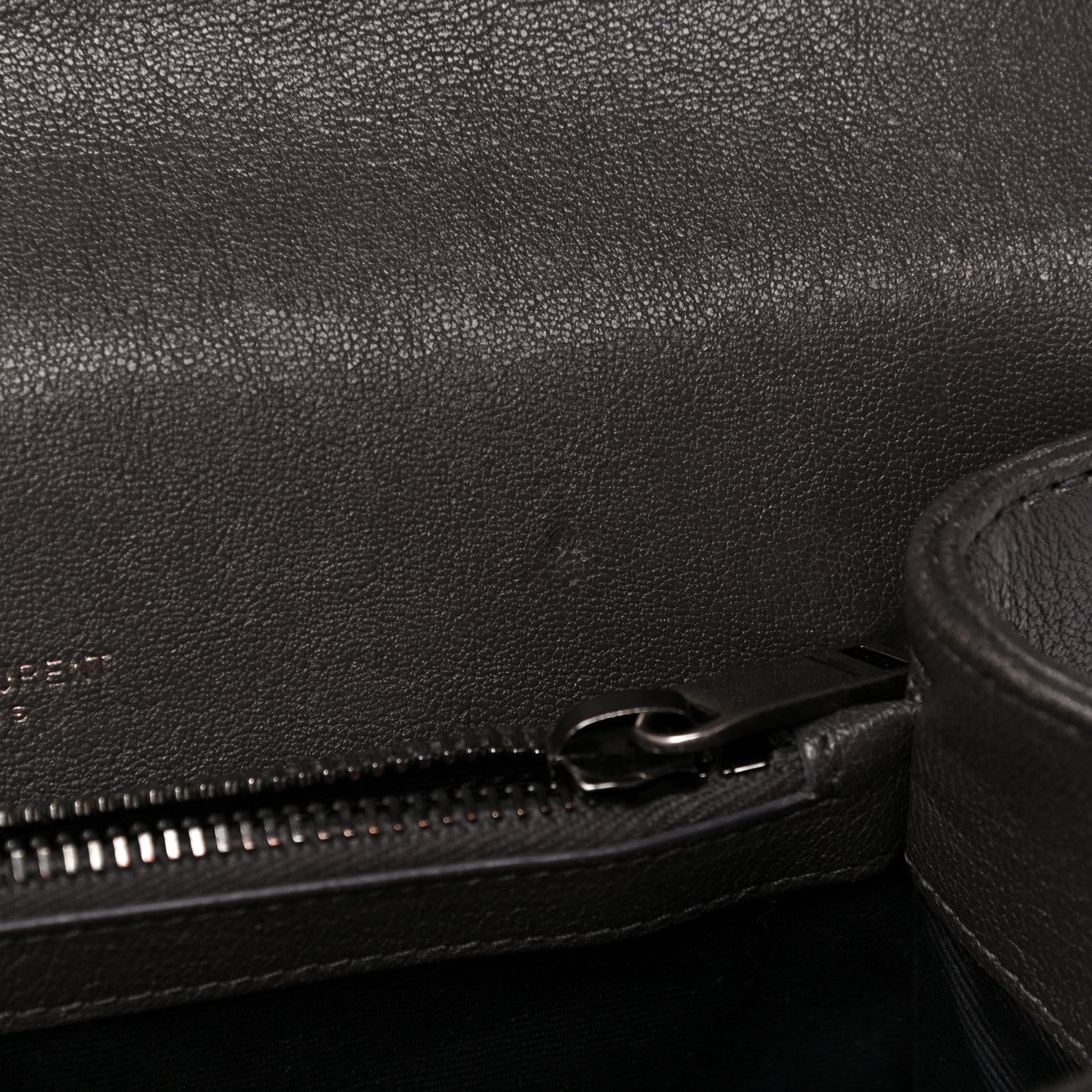 Saint Laurent Sheepskin Matelasse Chevron Monogram Medium College Bag Asphalt 6 of 21