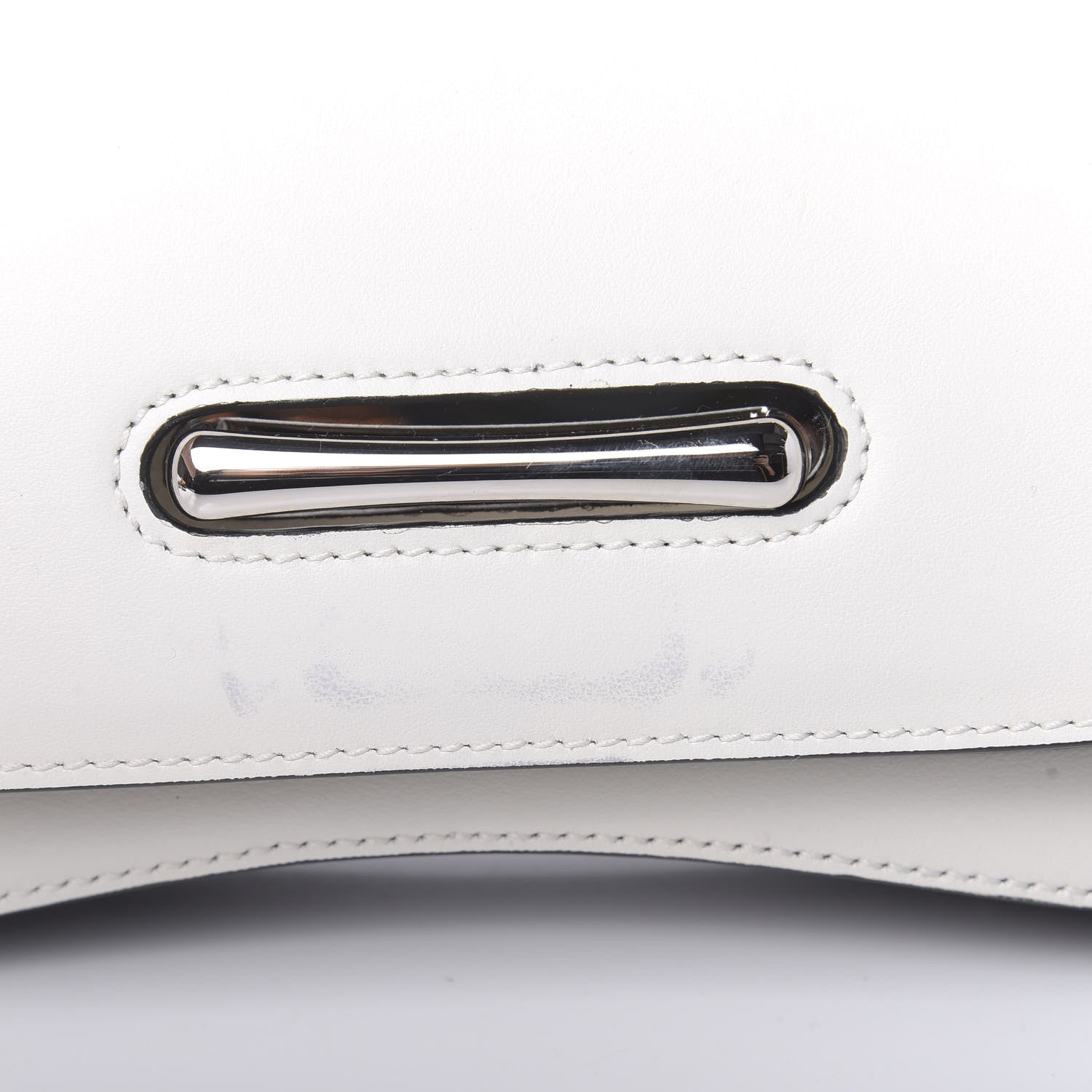 Prada City Calfskin Sidonie Shoulder Bag White Black 10 of 11