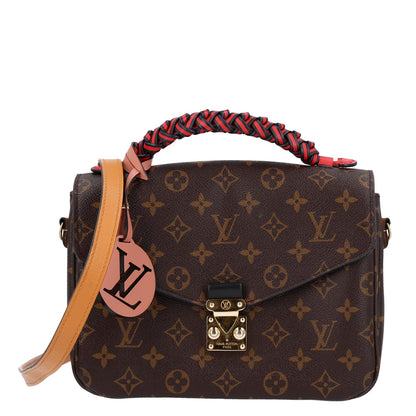 Louis Vuitton Monogram Braided Pochette Metis Coquelicot 1 of 10