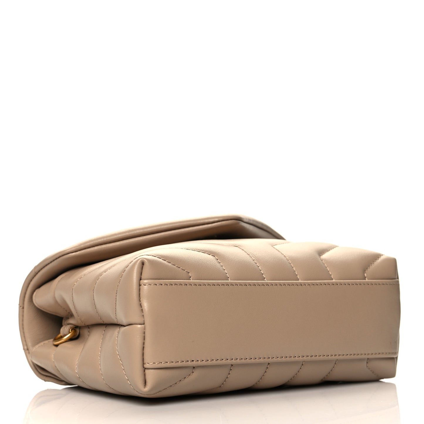 Calfskin Y Quilted Monogram Toy Loulou Crossbody Bag Latte