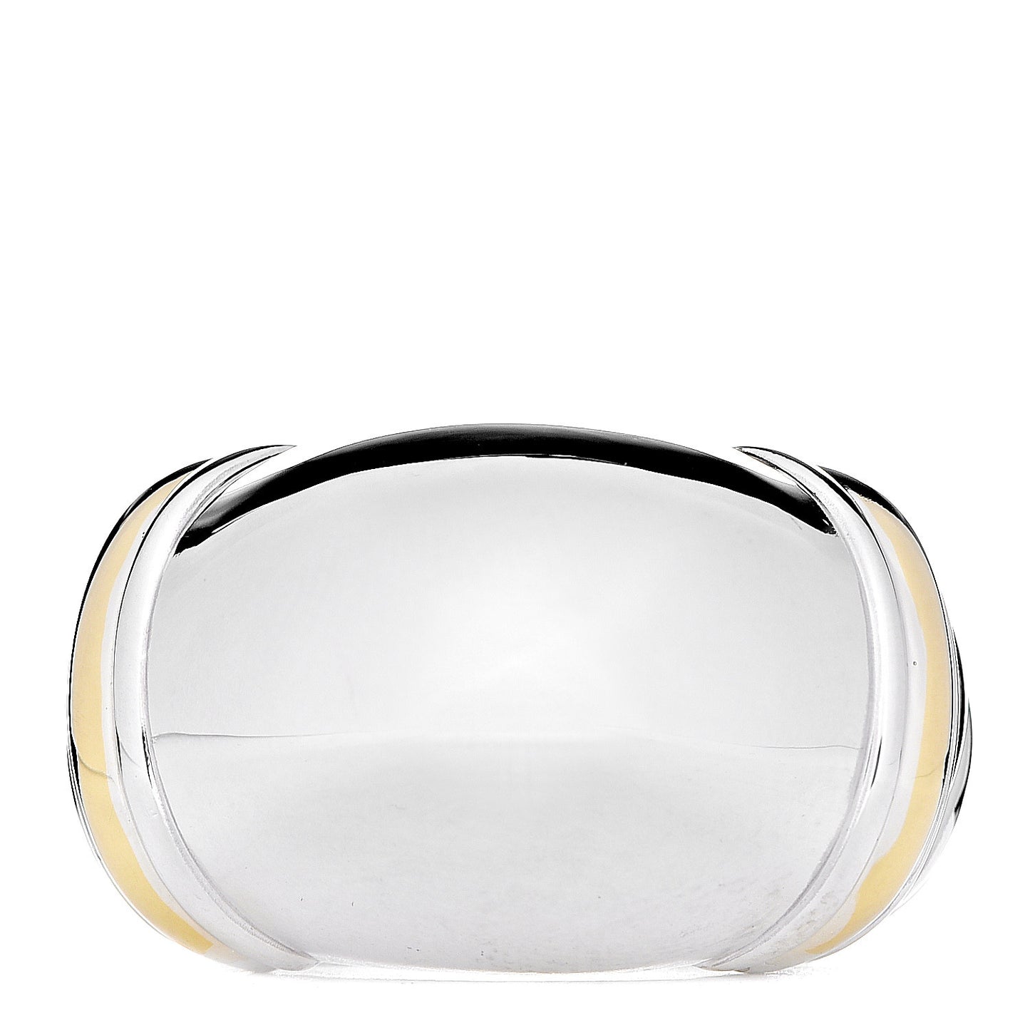 Sterling Silver 18K Yellow Gold Metro Dome Ring 55 7.25