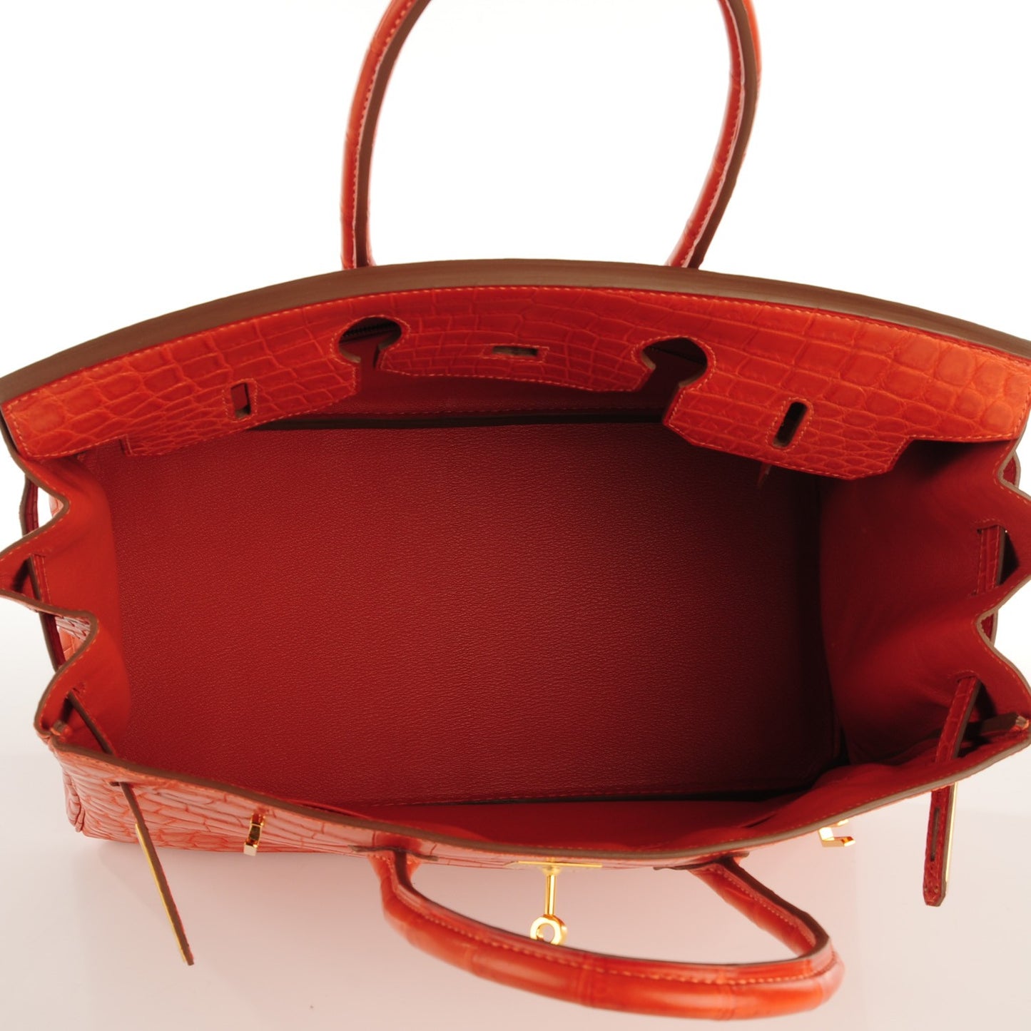 Matte Niloticus Crocodile Birkin 35 Orange