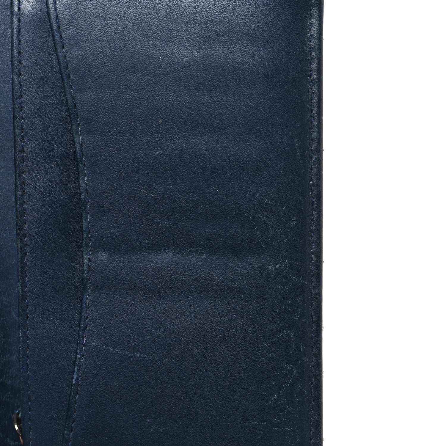 Chanel Patent Calfskin Quilted Yen Wallet Blue 12 of 13