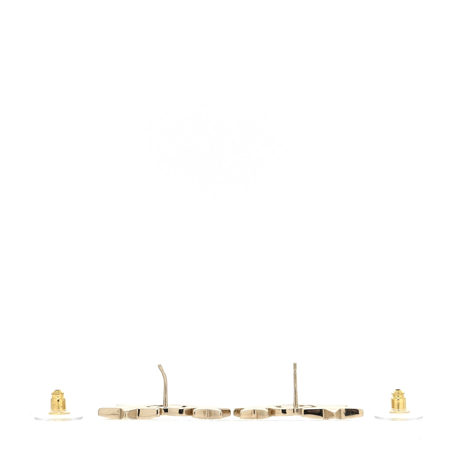Crystal Star CC Earrings Gold