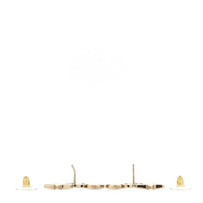 Chanel Crystal Star CC Earrings Gold 3 of 5