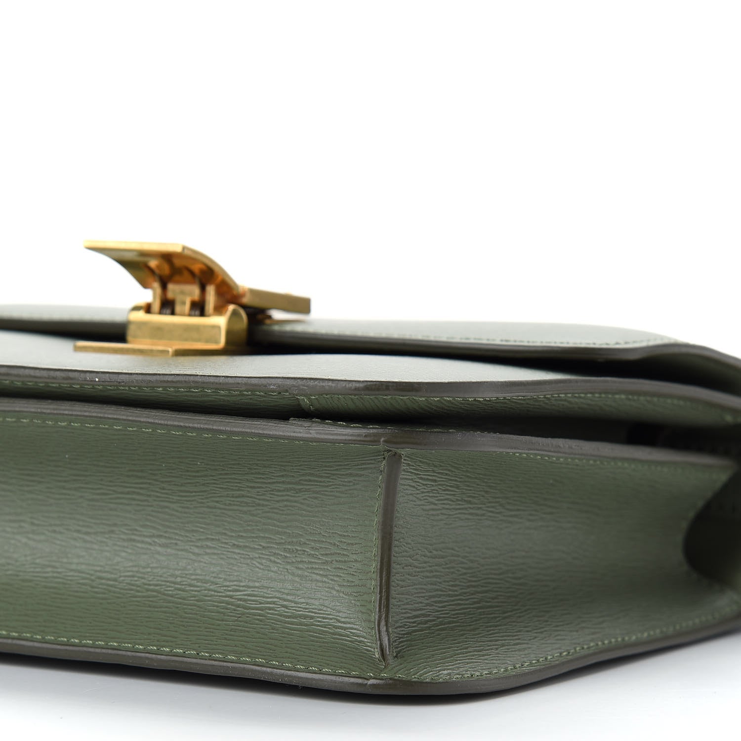 Celine Liege Calfskin Teen Classic Box Flap Bag Light Khaki 9 of 10