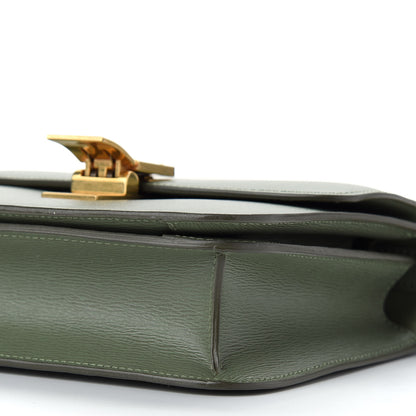 Celine Liege Calfskin Teen Classic Box Flap Bag Light Khaki 9 of 10