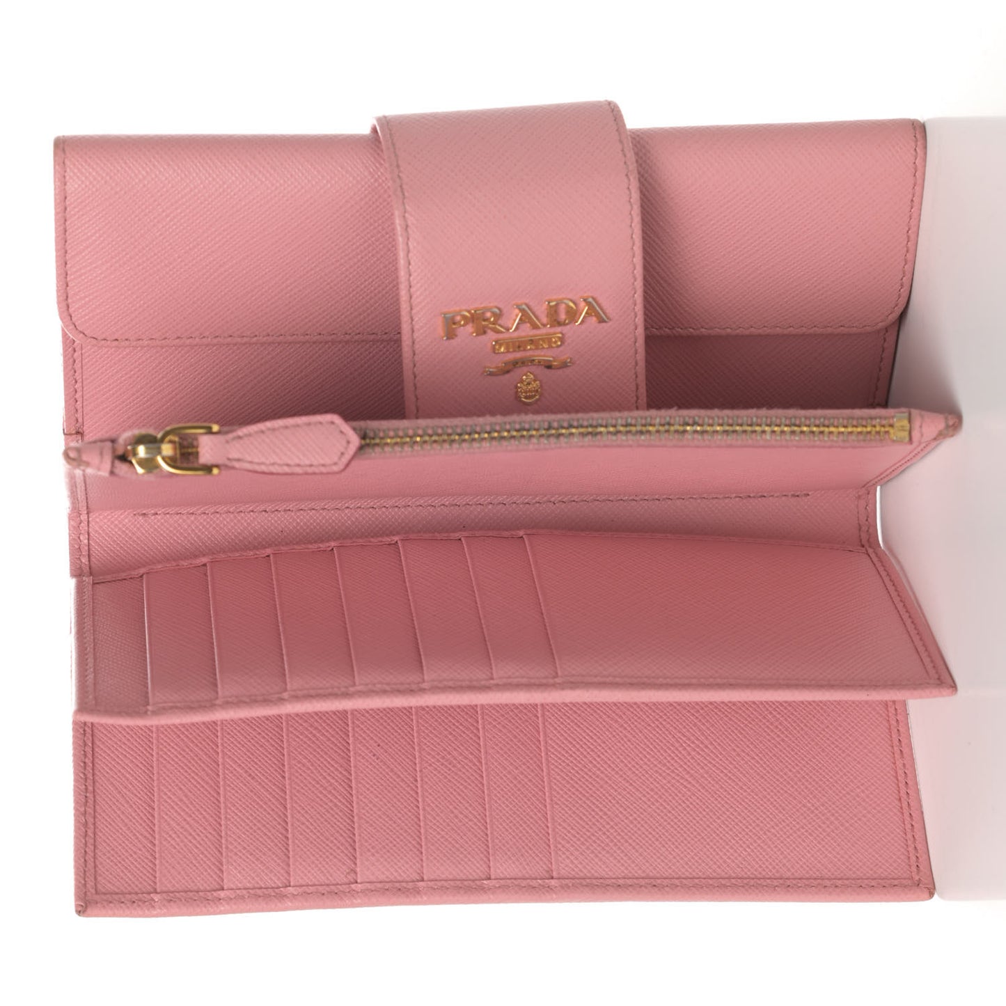 Saffiano Metal Tab Wallet Petalo
