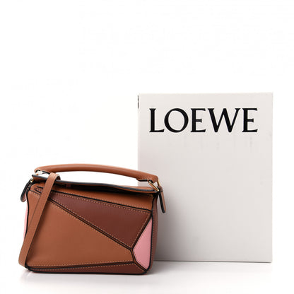 Loewe Calfskin Mini Puzzle Bag Tan Medium Pink 10 of 10