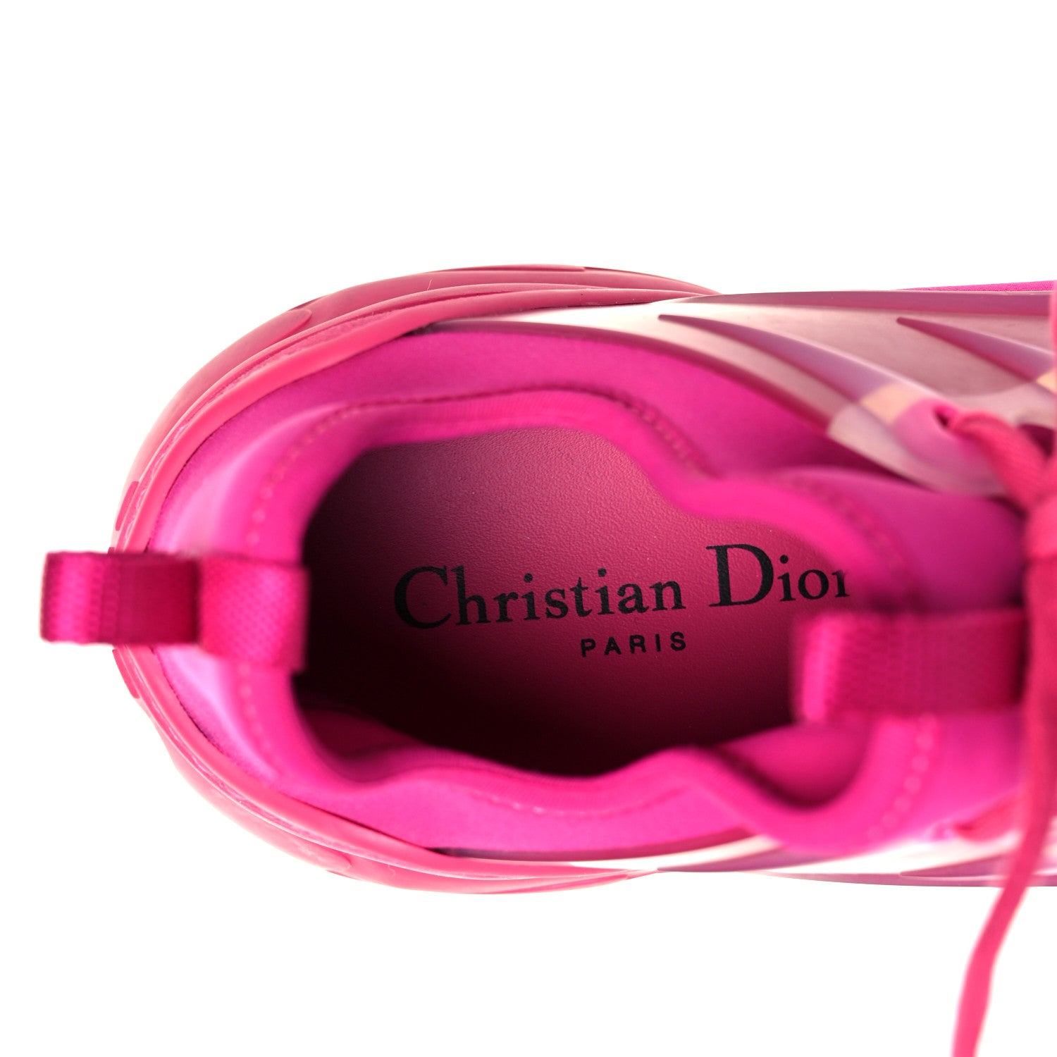 Christian Dior Neoprene Rubber Womens D-Connect Sneakers 39.5 Fuchsia 7 of 9