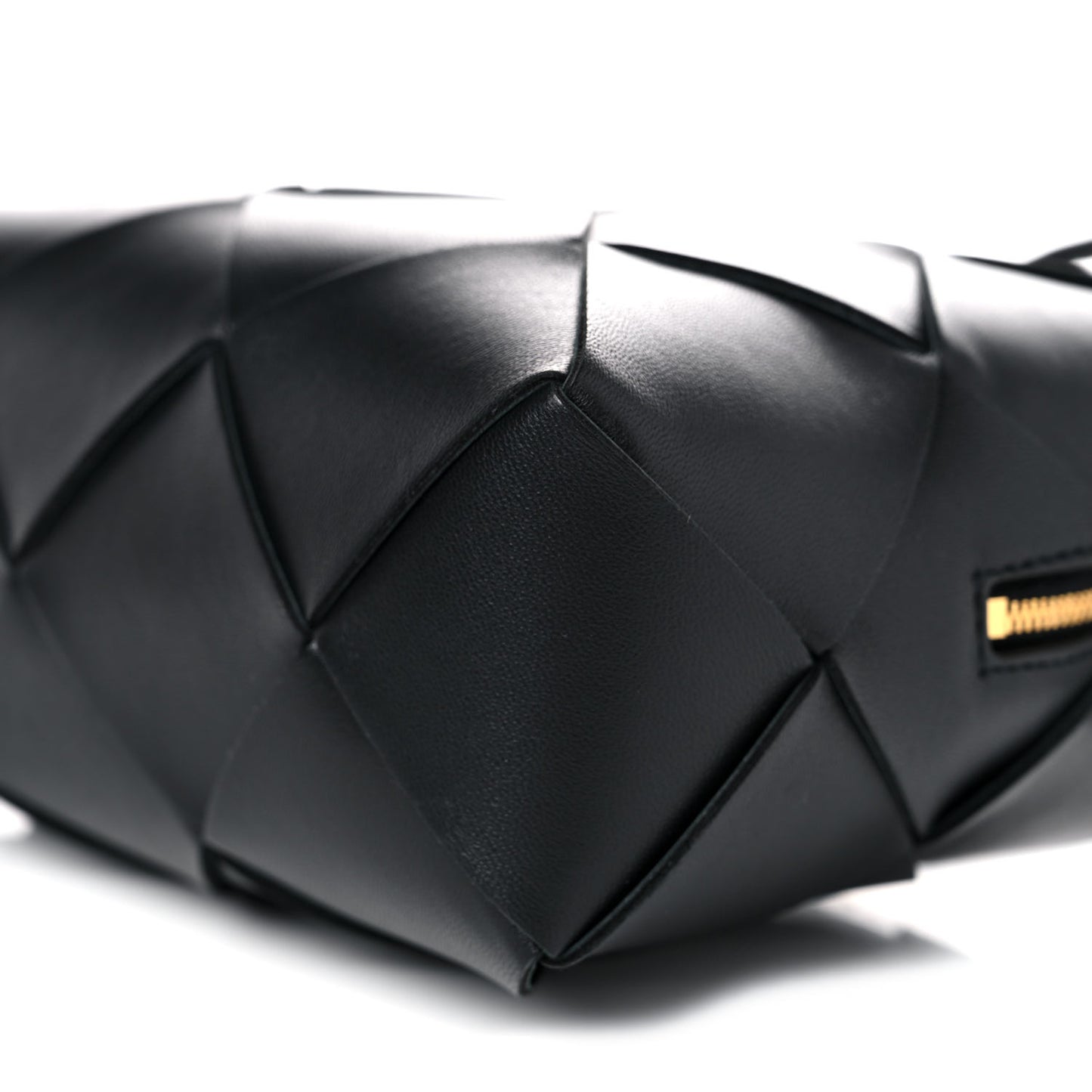 Lambskin Intreccio Small Cassette Camera Bag Black