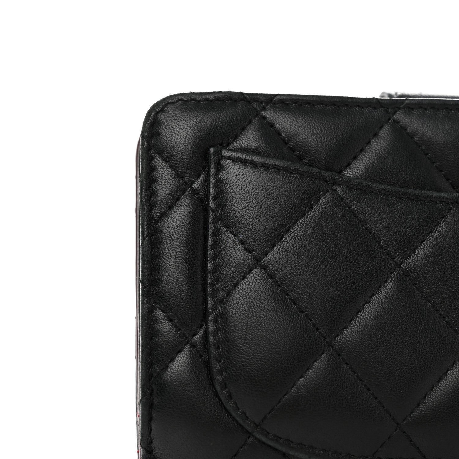 Chanel Lambskin Quilted Zipped Pocket Wallet Black 10 of 14