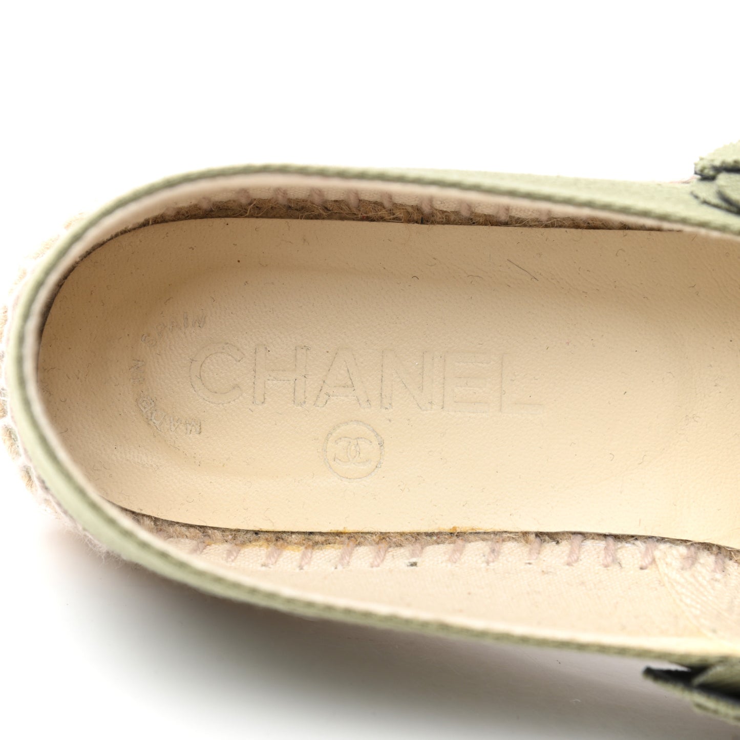 Suede Camellia CC Espadrilles 38 Khaki
