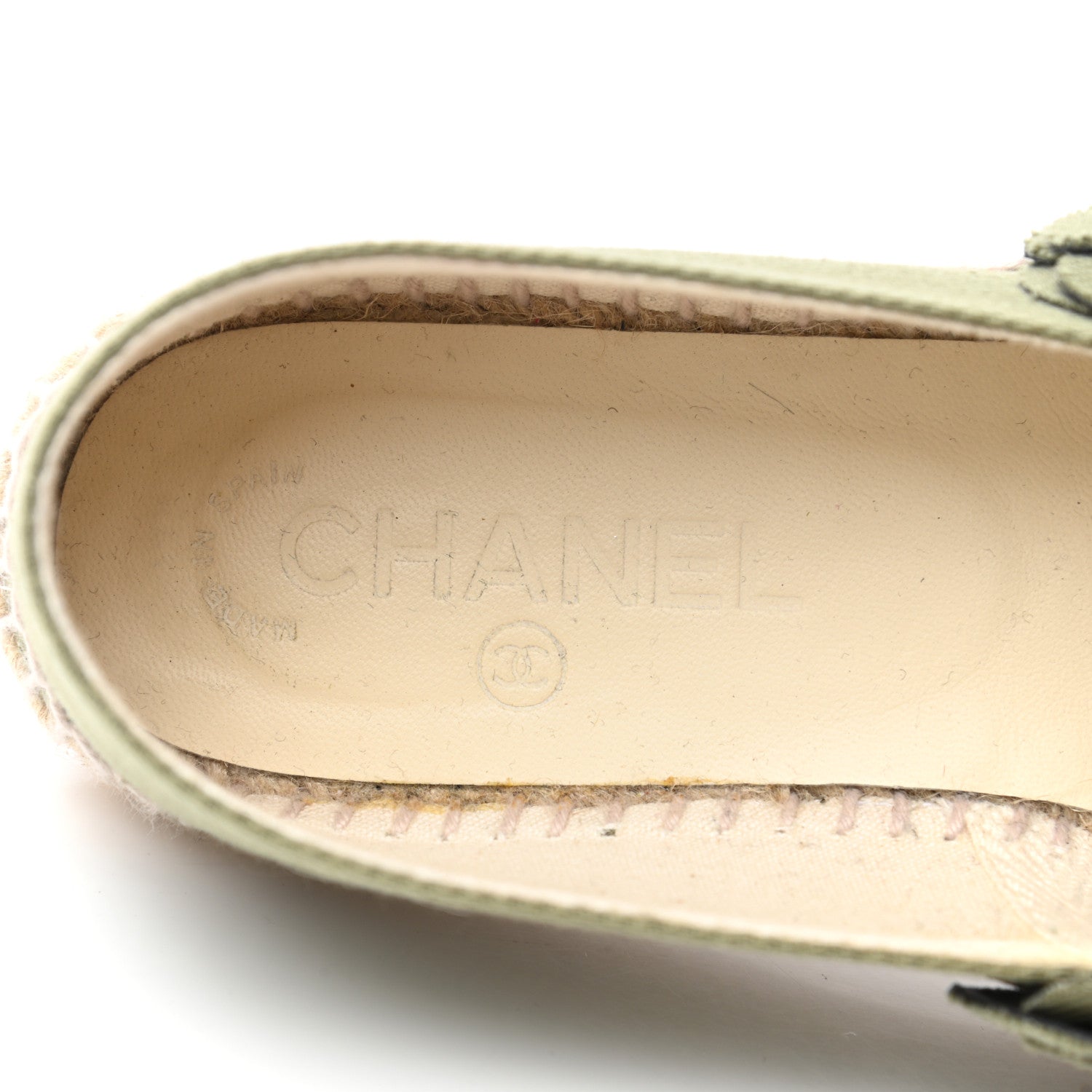 Chanel Suede Camellia CC Espadrilles 38 Khaki 8 of 9