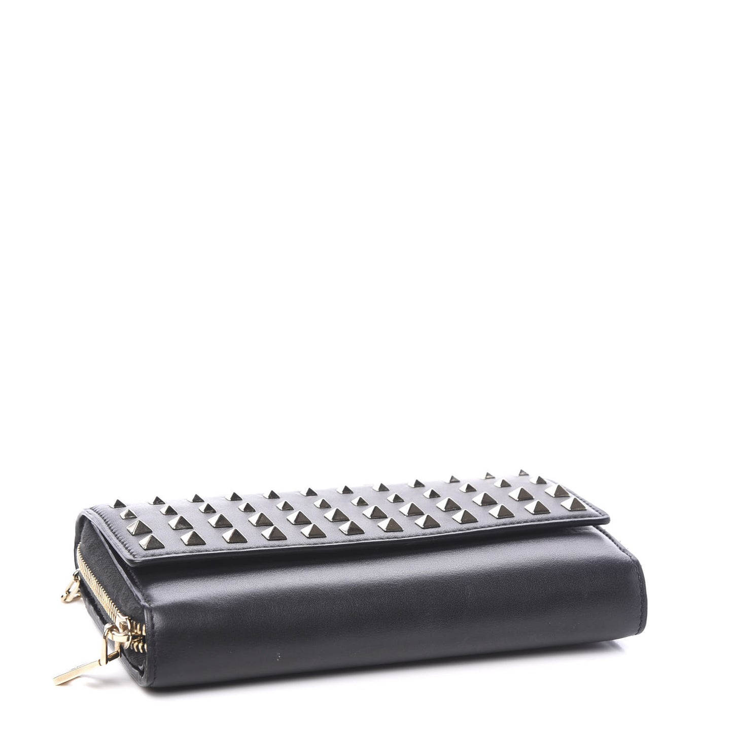 Vitello Rockstud Carry Secrets Continental Wallet On Chain Black