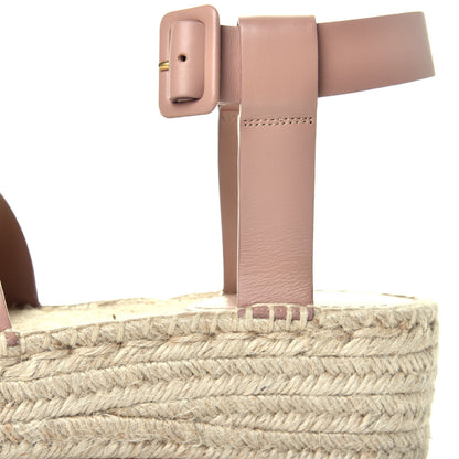 Christian Dior Calfskin D-Dior Espadrille Platform Sandals 40 Rose De Vents 9 of 9