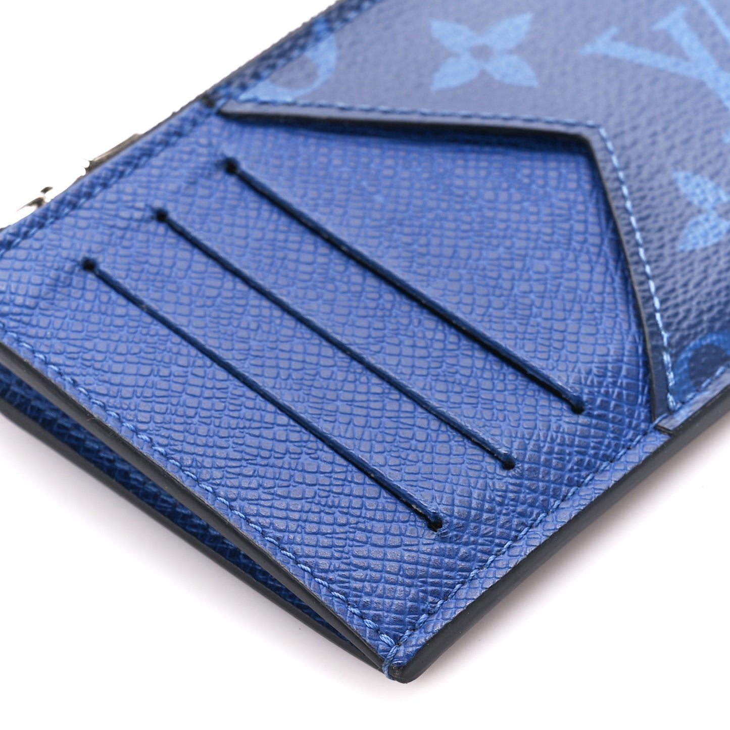 Monogram Taiga Coin Card Holder Cobalt
