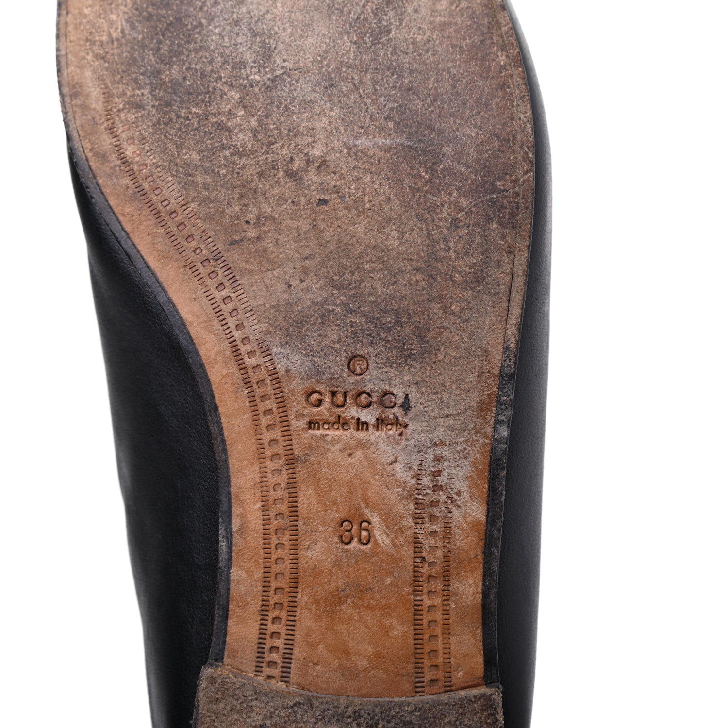 Gucci Lambskin Womens Brixton Horsebit Loafers 36 Black 7 of 19
