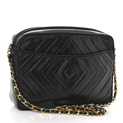 Chanel Lambskin Chevron Quilted Tassel Camera Case 3 of 9