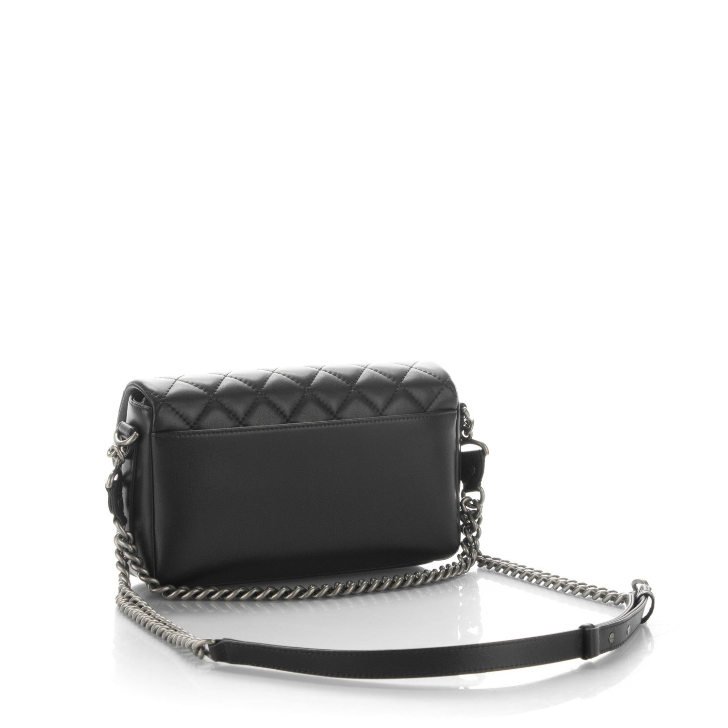 Chanel Calfskin Quilted Large Rock My Shoulder Flap Black 4 of 8