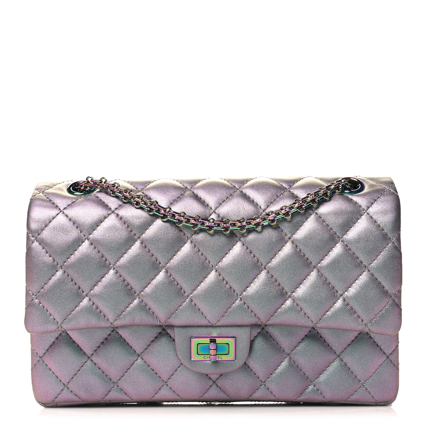 Iridescent Lambskin Quilted 2.55 Reissue 226 Flap Light Purple
