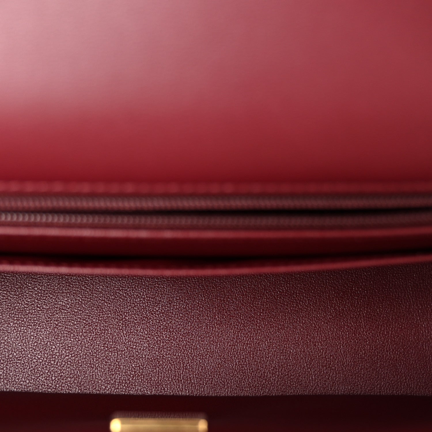 Chanel Lambskin Quilted Top Handle East West Flap Dark Burgundy 5 of 11