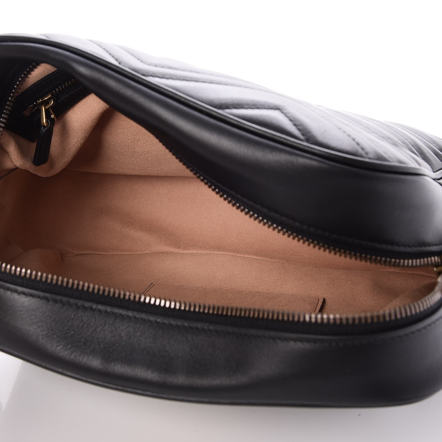 Gucci Calfskin Matelasse Medium GG Marmont Chain Shoulder Bag Black 5 of 7