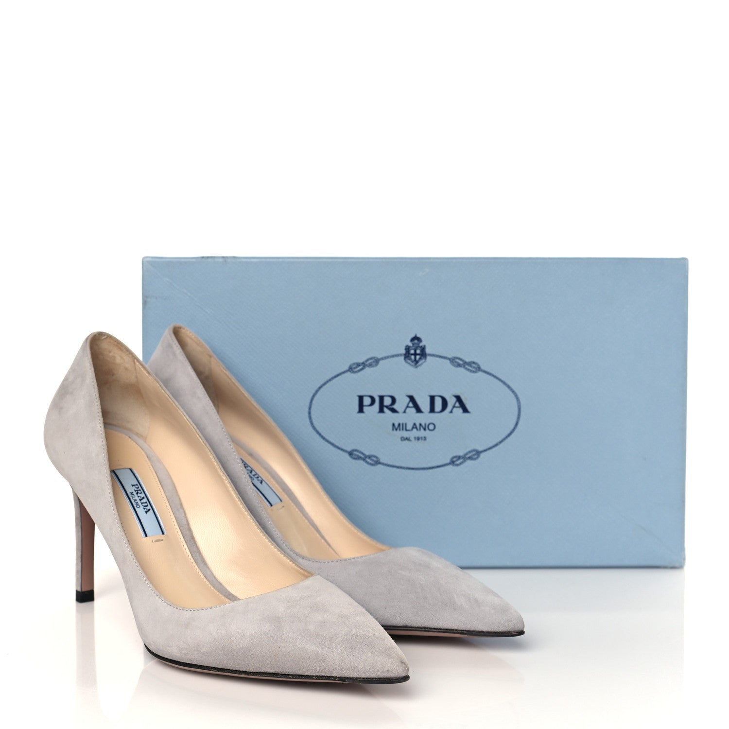Prada Camoscio 85mm Pumps 36 Nube 8 of 8