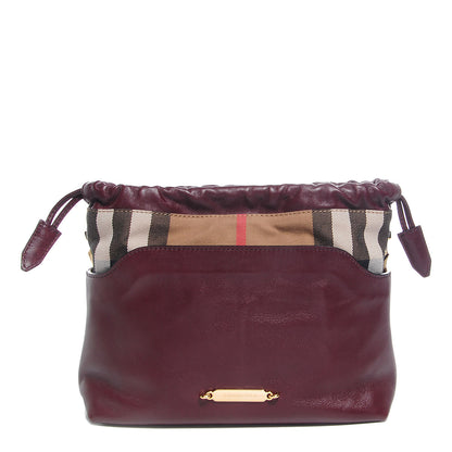 Burberry Calfskin House Check Little Crush Deep Claret 1 of 12