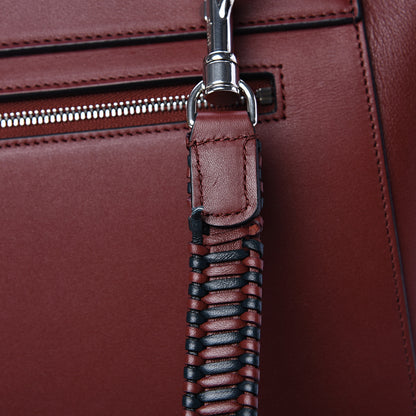 Celine Smooth Calfskin Micro Bi-Color Braided Belt Bag Red Wood 12 of 14