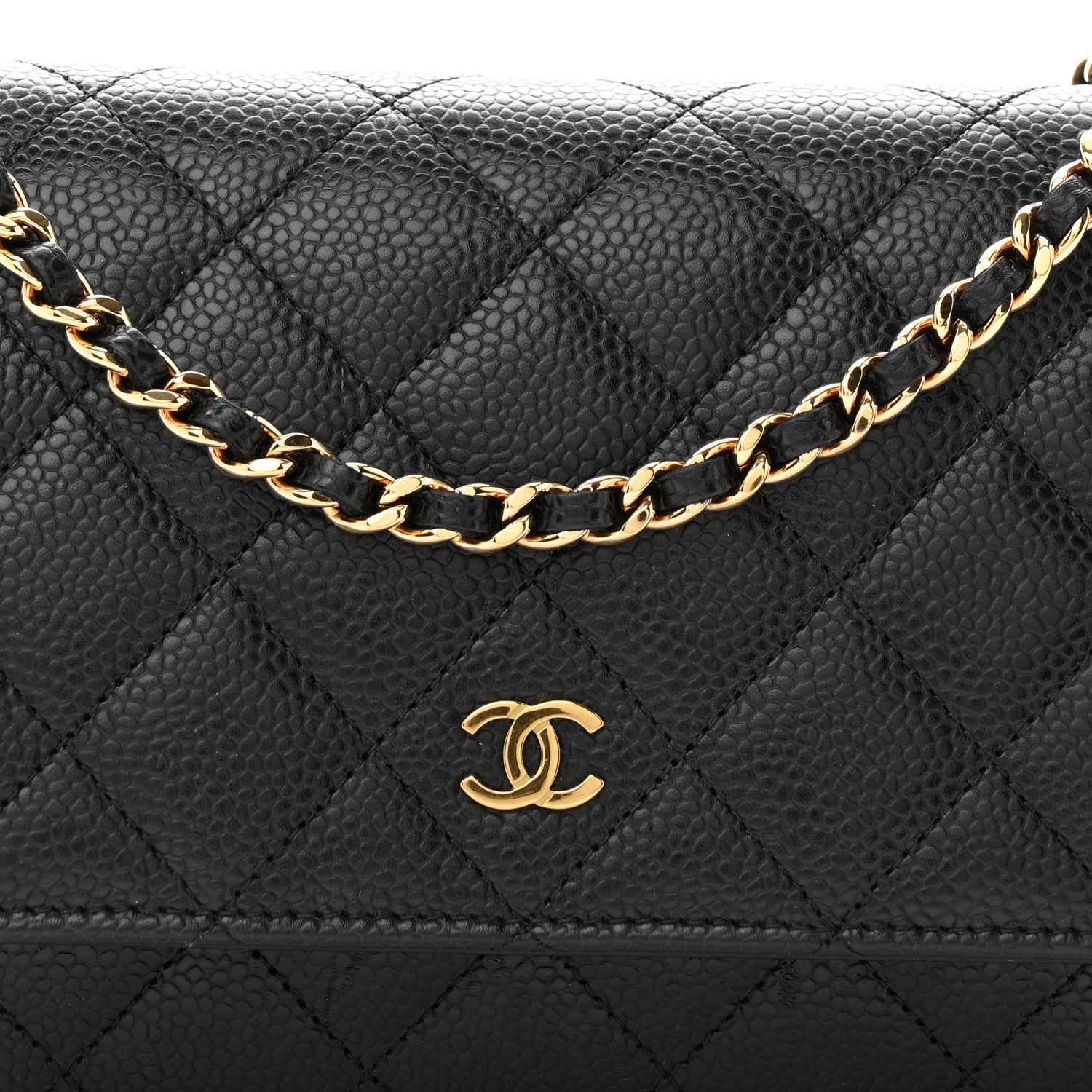 Chanel Caviar Quilted Wallet On Chain WOC Black 9 of 12