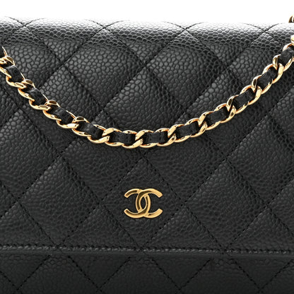 Chanel Caviar Quilted Wallet On Chain WOC Black 9 of 12