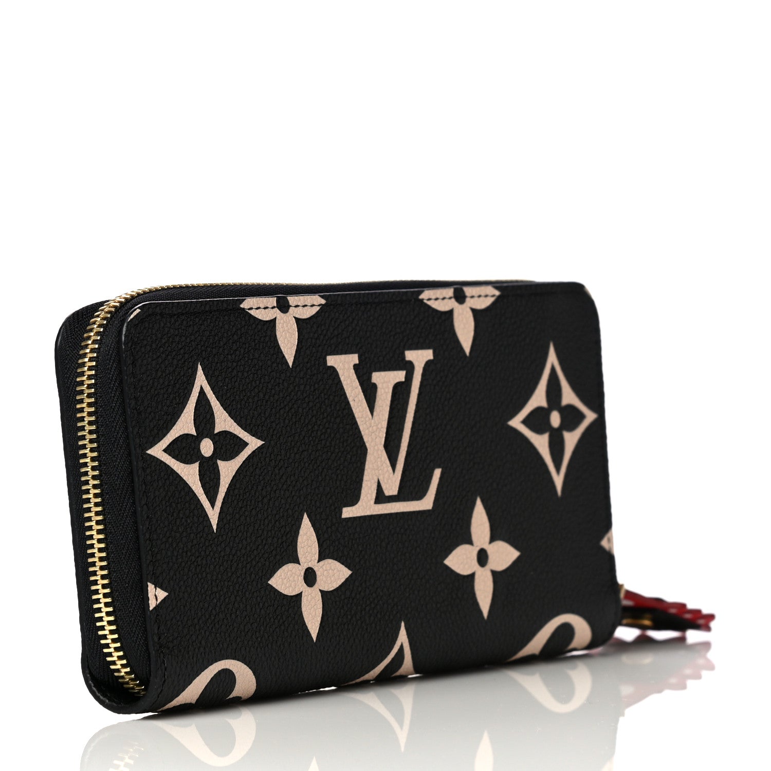Louis Vuitton Empreinte Monogram Giant Crafty Zippy Wallet Black Creme 2 of 4