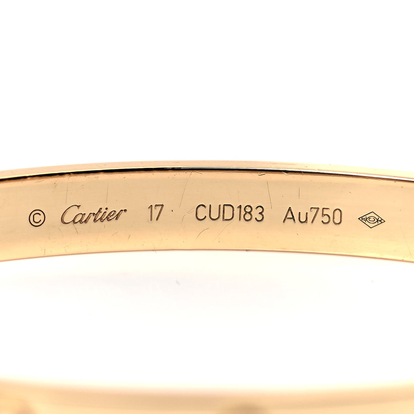 18K Yellow Gold LOVE Bracelet 17