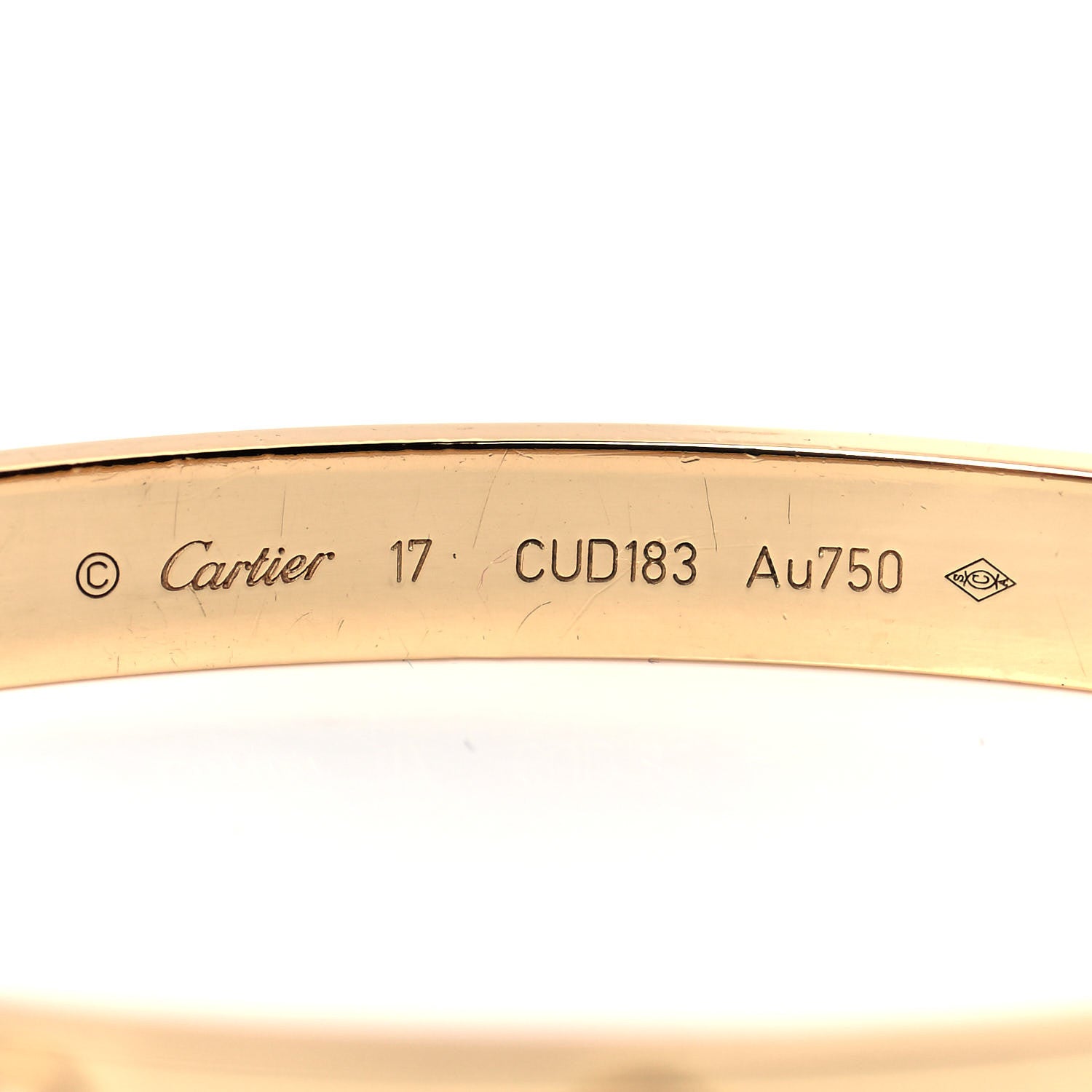Cartier 18K Yellow Gold LOVE Bracelet 17 4 of 6